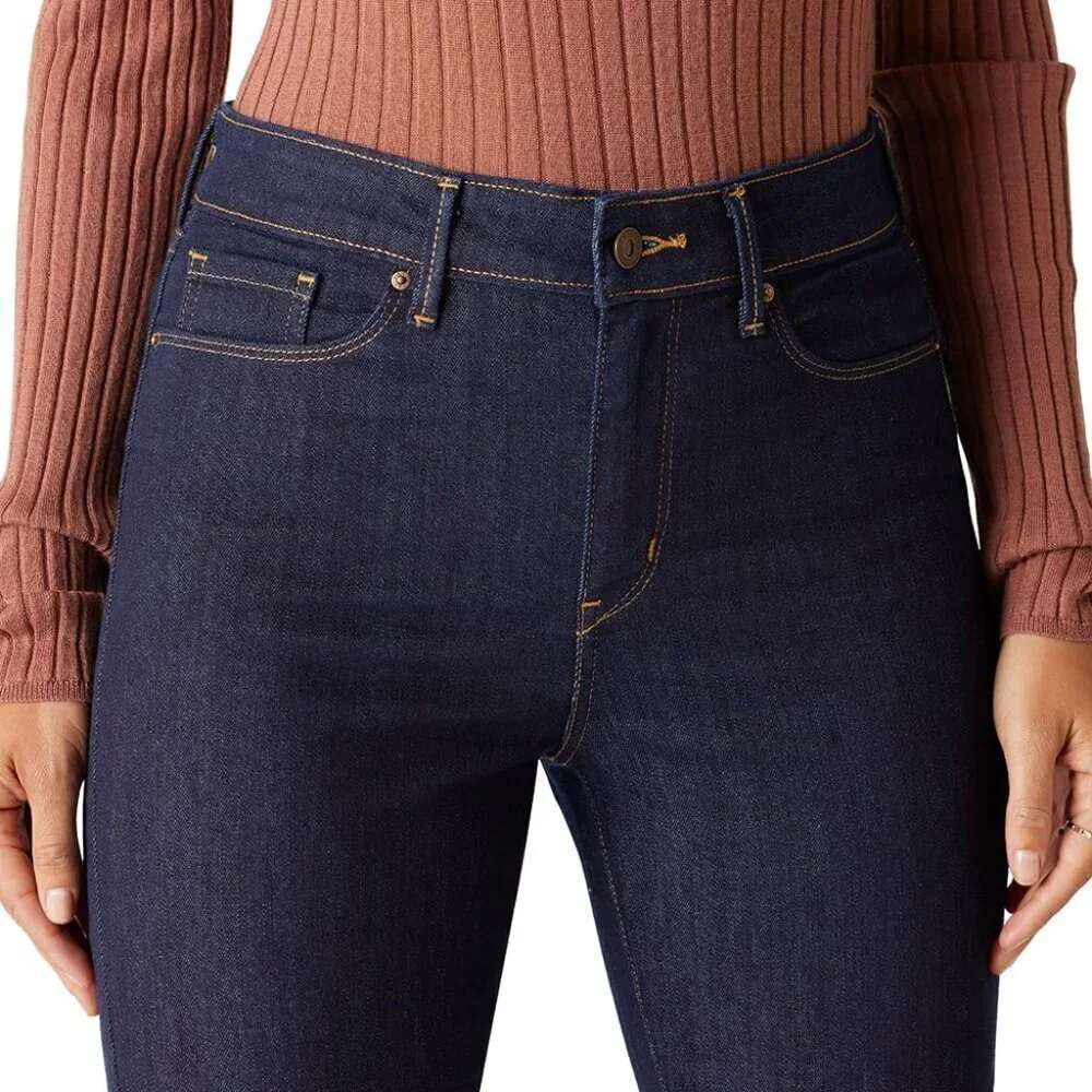 Women's Plus Size Curvy Shaping Straight Jeans Stretch Denim Bootcut
